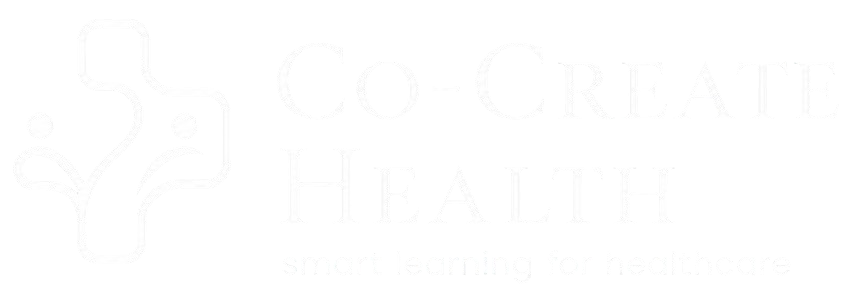 co-create health logo white