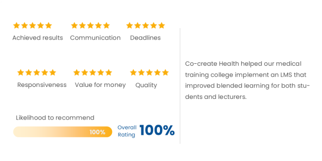 LMS solutions review from a medical training college